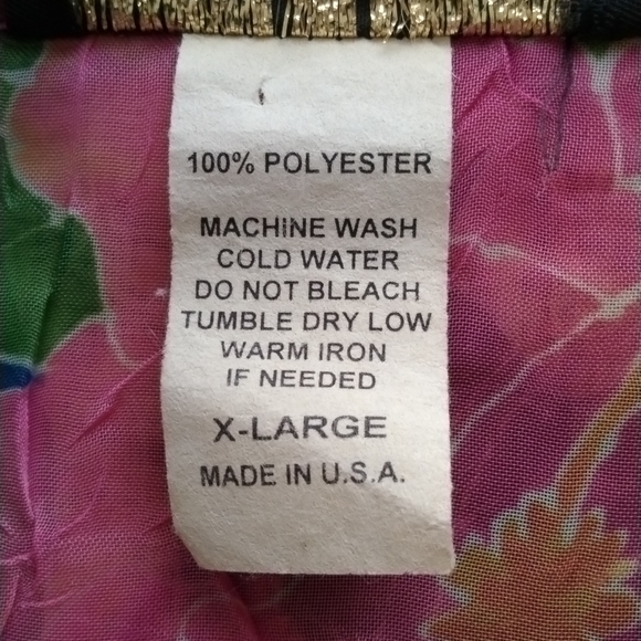 AJ Clothing Co. Miami Sheer Floral Shirt/Bathing Suit Cover Sz.XL Vintage - Picture 4 of 9